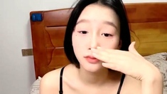 Amateur asian teen licks ass and sucks cock