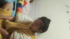 Cute amateur Asian web cam girl teases her great body