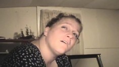Chunky Blonde Hooker Shannon Reveals Her Big Hooters And Blows A Cock
