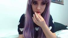 Awesome Amateur teen blonde toying pussy