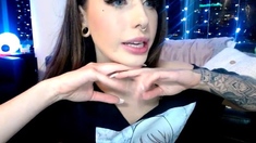 Busty brunette solo masturbation