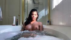 Busty brunette with big boobs rides cock