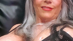 Cute blonde with big boobs solo