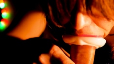 Rubber Vagina Handjob from a Stunning Brunette Babe