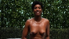 Hot ebony teen riding and sucking big cock