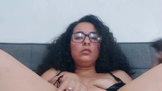 Having a squirt in the kitchen