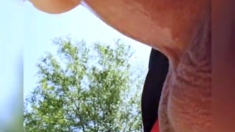 Quickie: Outdoors Balls Hanging Toy Fuck Sexy Voice