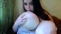 GIANT MASSIVE NATURAL WEBCAM BOOBS