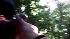 grandpa shows cock outdoor