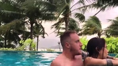 Fucking in Public Pool jacuzzi